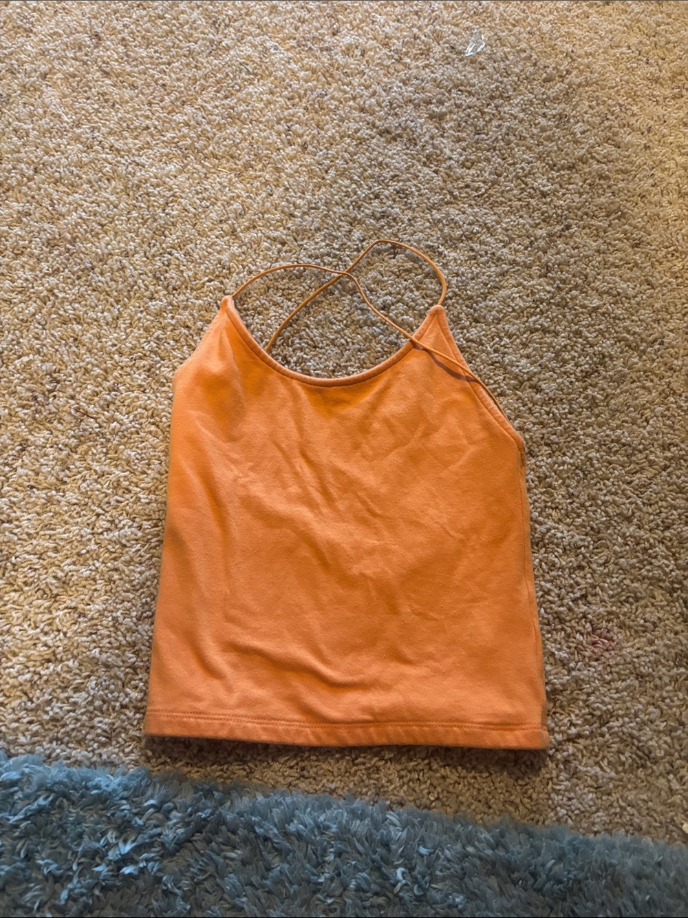 American Eagle Outfitters Orange Spaghetti-Strap Camisole
